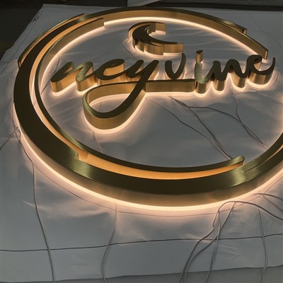 Reverse Halo Lit Plated Signs